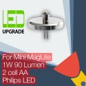 Mini MagLite LED Upgrade Ersatz lampe Taschenlampen 2AA zellen Philips LED