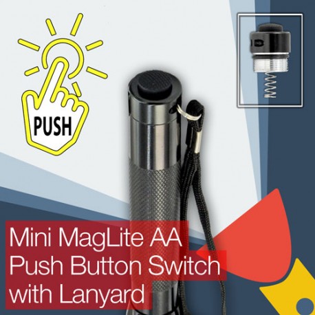 Mini MagLite AA Torch/flashlight Push Button (clicky) End/Tail Cap Switch 