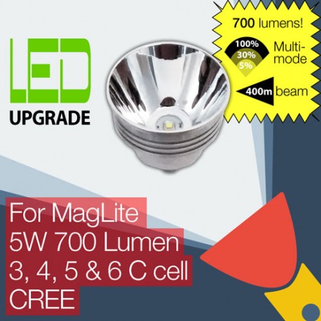 MagLite LED Conversion/upgrade bulb 700LM High Power for MagLite Torch/flashlight 3C 4C 5C 6C Cell CREE